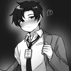This is a pixiv picture whose title is アニメ版先生.