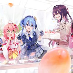 This is a pixiv picture whose title is ホロライブ0期生の絆.