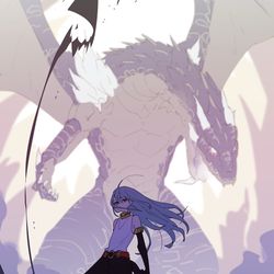 This is a pixiv picture whose title is 魔王と竜.