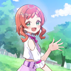 This is a pixiv picture whose title is 散歩中のいろはちゃんに出会いたい.