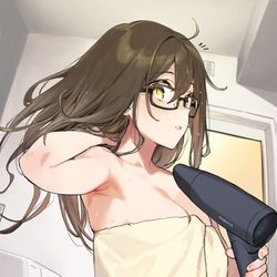 This is a pixiv picture whose title is 近視の姉＃153.