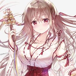 This is a pixiv picture whose title is 巫女⛩️.