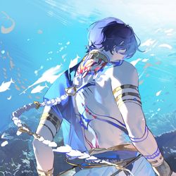 This is a pixiv picture whose title is 潮汐.