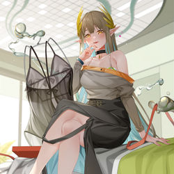 This is a pixiv picture whose title is Muelsyse got her present.