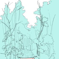 This is a pixiv picture whose title is 旅行スケッチ 2024 初春.