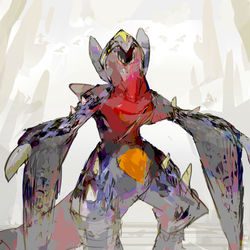 This is a pixiv picture whose title is 断崖の主　ガブリアス.
