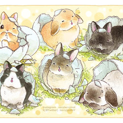 This is a pixiv picture whose title is 🎀Happy Easter🎀.