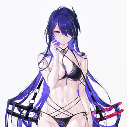 This is a pixiv picture whose title is 黄泉の水着.