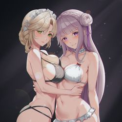 This is a pixiv picture whose title is I love these Maids.