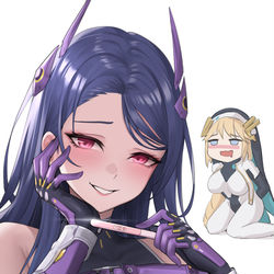 This is a pixiv picture whose title is 痴女たちの冗談.