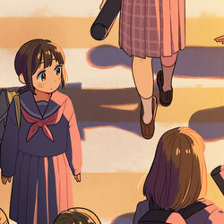 This is a pixiv picture whose title is 一ヶ月後に着る制服.