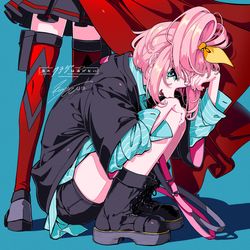 This is a pixiv picture whose title is 夜のクラゲは泳げない.