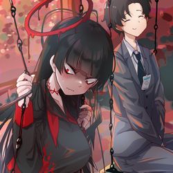This is a pixiv picture whose title is 78. 剣先ツルギ&先生.