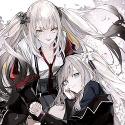 This is a pixiv picture whose title is 飛羽野マリー　黒/白.