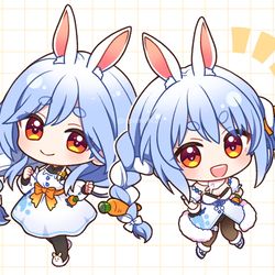 This is a pixiv picture whose title is ぺこちゃんとぺこママさん.