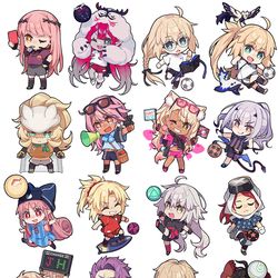 This is a pixiv picture whose title is 【Fate/DreamStriker】 SDキャラクター.