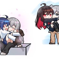 This is a pixiv picture whose title is 校园小情侣.