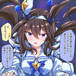 This is a pixiv picture whose title is ネオアドマイヤベガと星を見に行く.