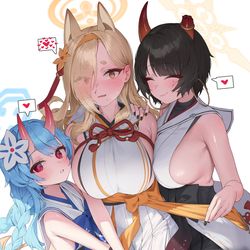 This is a pixiv picture whose title is 陰陽部.