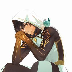 This is a pixiv picture whose title is [鍾魈]zhongxiao twitter log 07.