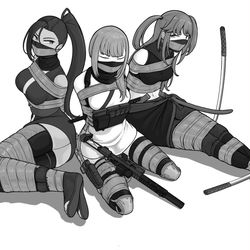 This is a pixiv picture whose title is Kunoichi bondage.