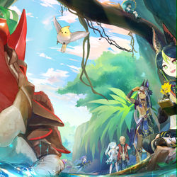This is a pixiv picture whose title is 共に生きる者たち.