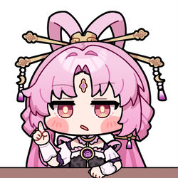 This is a pixiv picture whose title is 整了一些符玄小表情.