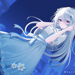 This is a pixiv picture whose title is 巫てんり『限りなく灰色へ』カバー.