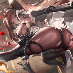This is a pixiv picture whose title is 战术女仆的稿子.