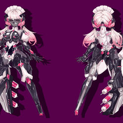 This is a pixiv picture whose title is 艾拉近卫女仆-设定图.