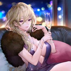 This is a pixiv picture whose title is 夜の光を映して.