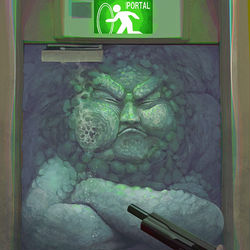 This is a pixiv picture whose title is 扉塞ぎ.