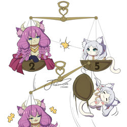 This is a pixiv picture whose title is 🐱⚖️🐱 キャラクター人気投票.