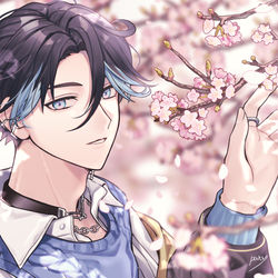 This is a pixiv picture whose title is 🌸.