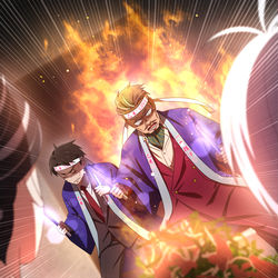 This is a pixiv picture whose title is 幸運EX＋＋＋バディによる哭倉村RTA㉘.