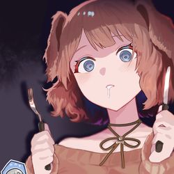 This is a pixiv picture whose title is 「まて」ができない穂波.