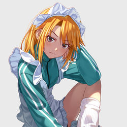 This is a pixiv picture whose title is ジャージメイド晴ちん.