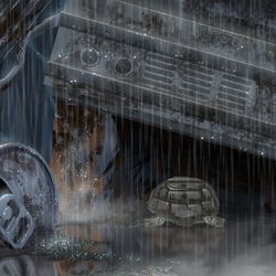 This is a pixiv picture whose title is 雨宿り.