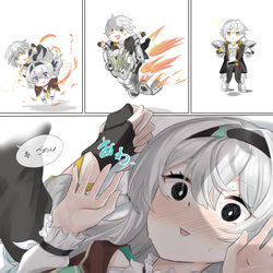 This is a pixiv picture whose title is 崩壊スターレイル　ホタルちゃん変則雑4コマ.