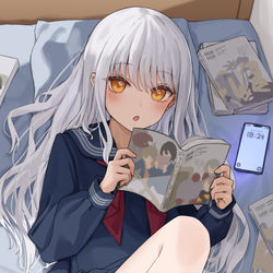 This is a pixiv picture whose title is ねーこれ次の巻ってある？.