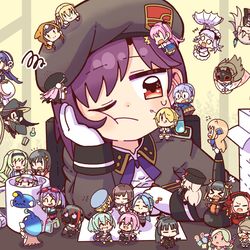 This is a pixiv picture whose title is ありふれた日常〜いつも司令は大変だ〜.