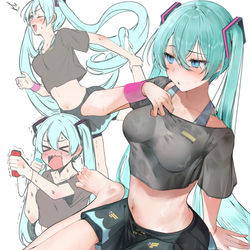This is a pixiv picture whose title is ミクサンのフィットボクシングはじめました.
