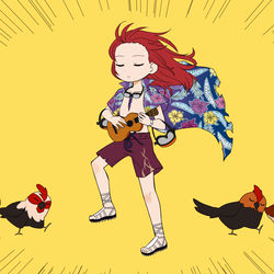 This is a pixiv picture whose title is 強風でオールバックのトリスタン.