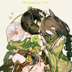 This is a pixiv picture whose title is ☕💚.