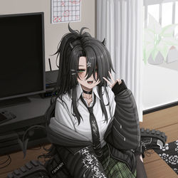 This is a pixiv picture whose title is commission.