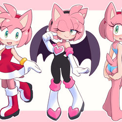 This is a pixiv picture whose title is Amy Rose.