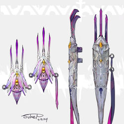 This is a pixiv picture whose title is ヒスイニューラ・オオニューラモチーフの武器.