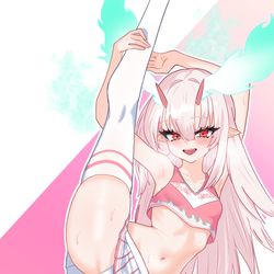 This is a pixiv picture whose title is チアガール俱利伽羅天童+アステーリャらくがき.