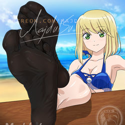 This is a pixiv picture whose title is Desumi Magahara Feet.
