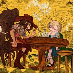 This is a pixiv picture whose title is シガー、ブランデー、ナイフ.